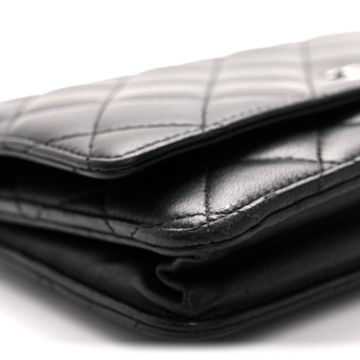 Quilted Lambskin Wallet Bag - Black