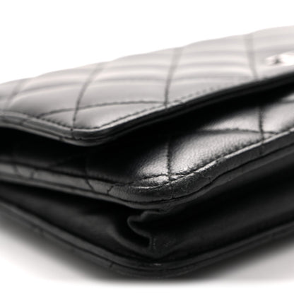Quilted Lambskin Wallet Bag - Black