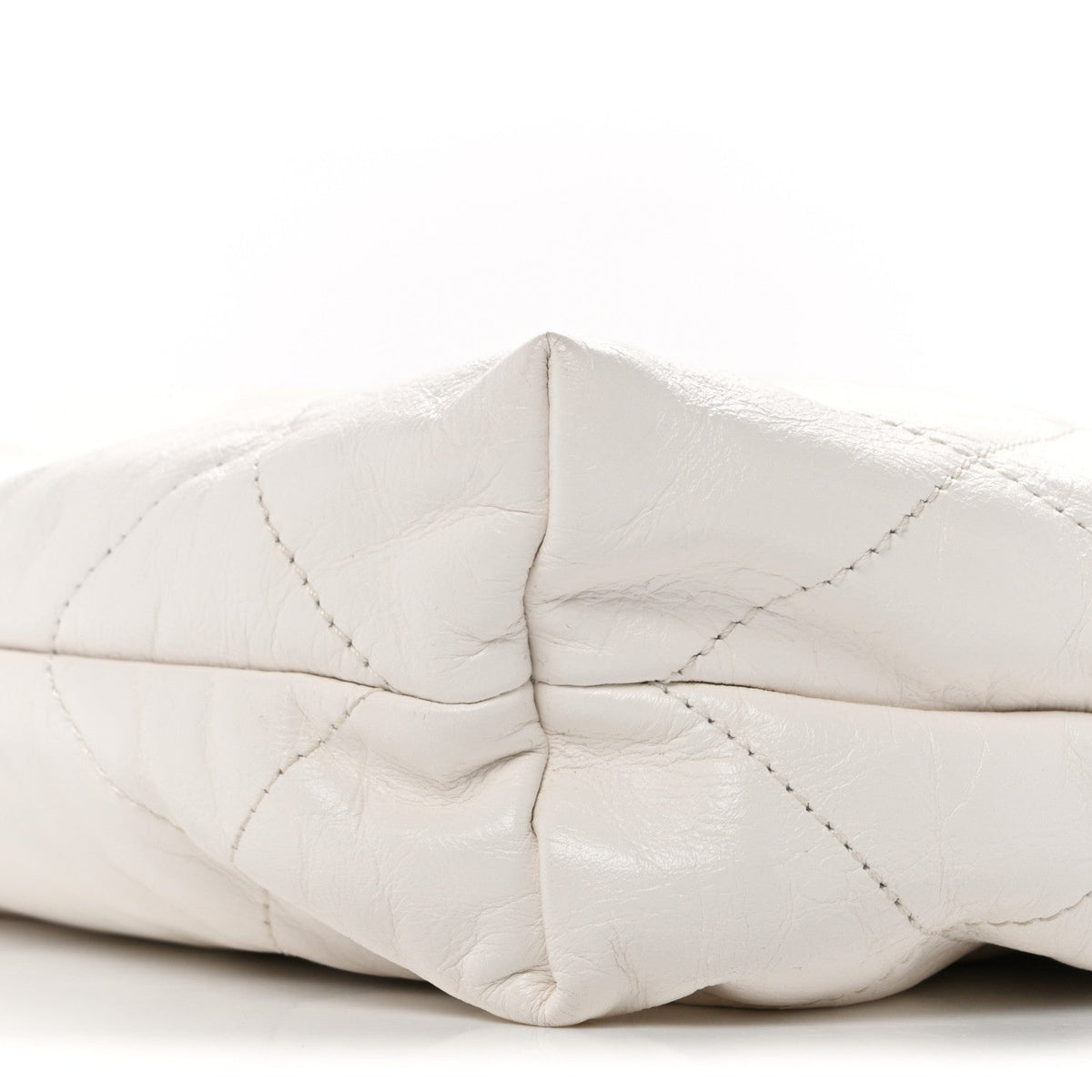 Small Quilted Calfskin Handbag - White