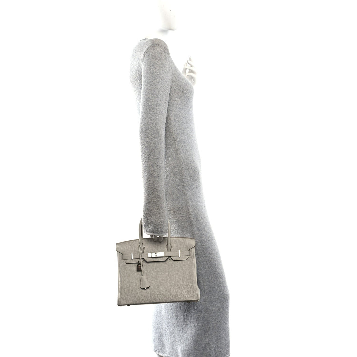 Togo Birkin 30 Gris Perle Handbag