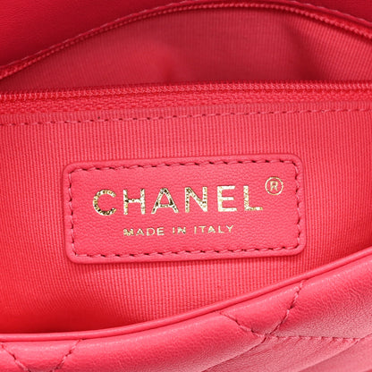 Quilted Lambskin Backpack - Pink