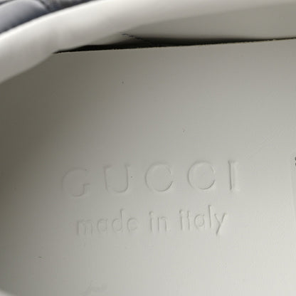 Gucci Monogram Canvas Men's Web New Ace Sneakers 8 Dark Blue