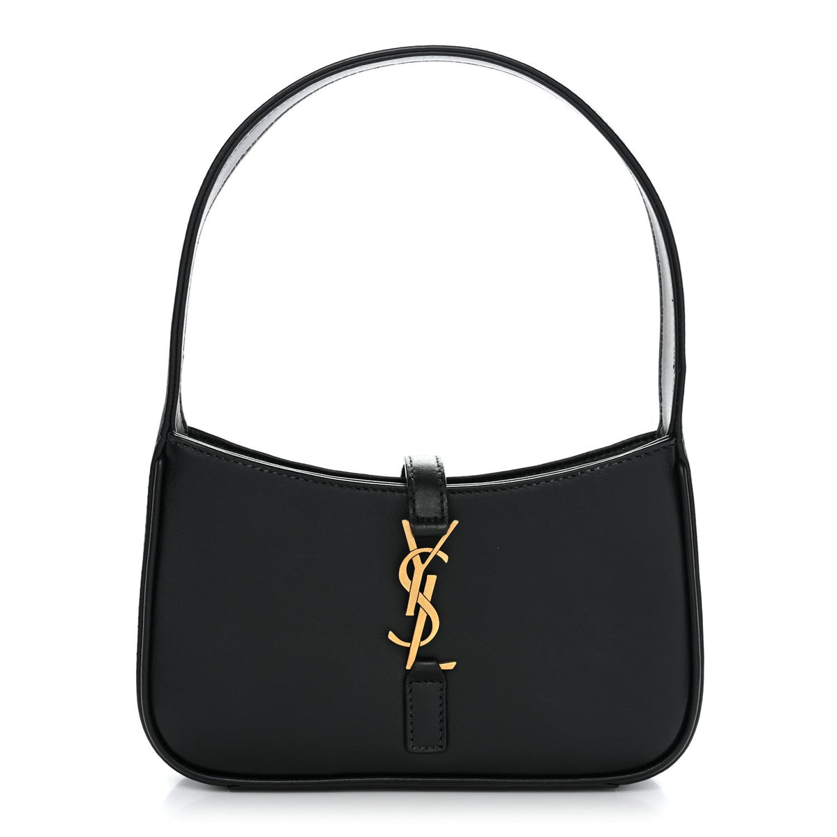 Mini Calfskin Hobo Bag - Black