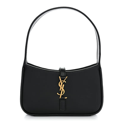 Mini Calfskin Hobo Bag - Black