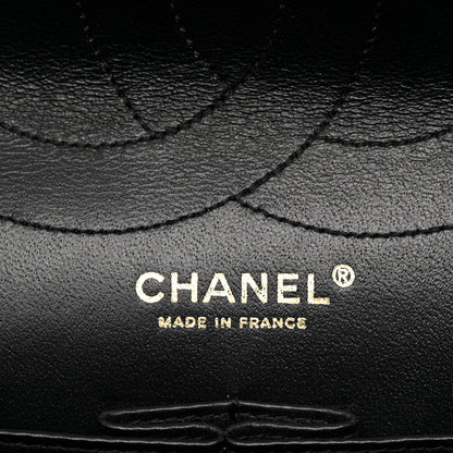 Quilted Calfskin Flap Shoulder Bag - Black