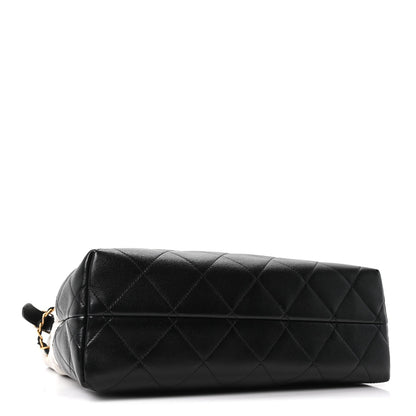 Small Quilted Lambskin Handbag - Grey