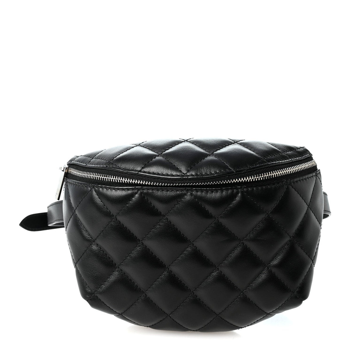 Quilted Calfskin Belt Bag - Black