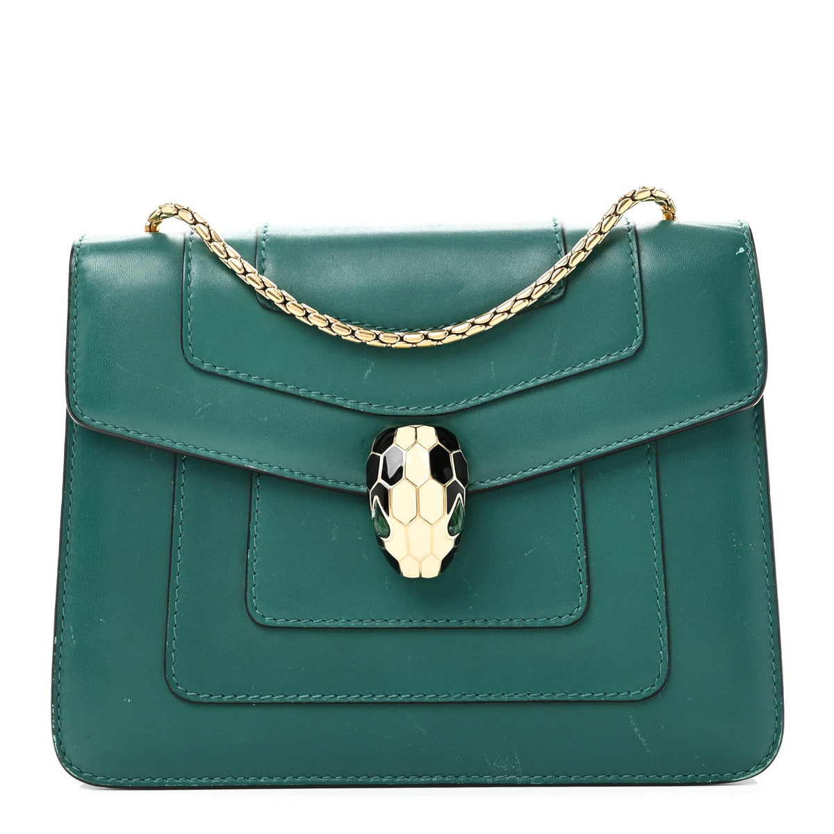 Small Calfskin Crossbody Bag - Green
