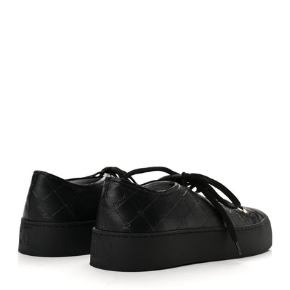 Chanel Lambskin Printed Logo Women's Shoes
