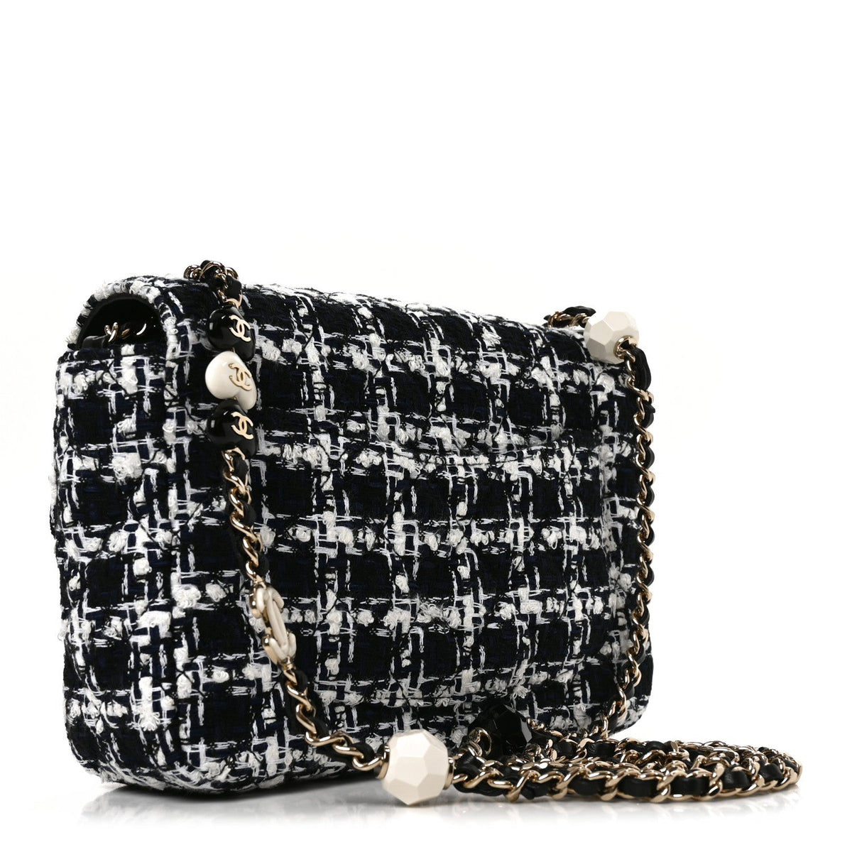 Mini Quilted Flap Shoulder Bag - White