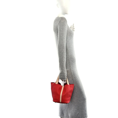 Taurillon Clemence Swift Eclat Picotin L Handbag