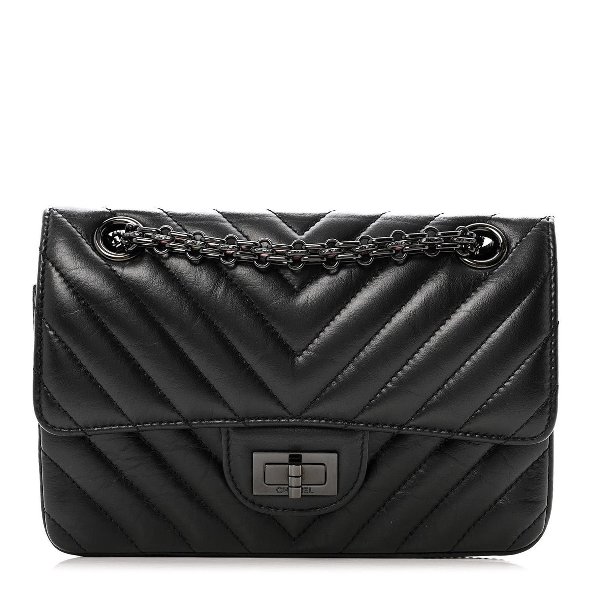 Mini Quilted Calfskin Flap Shoulder Bag - Black