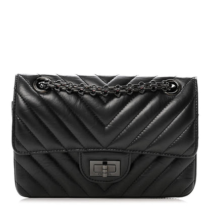 Mini Quilted Calfskin Flap Shoulder Bag - Black