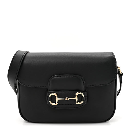 Small Calfskin Shoulder Bag - Black
