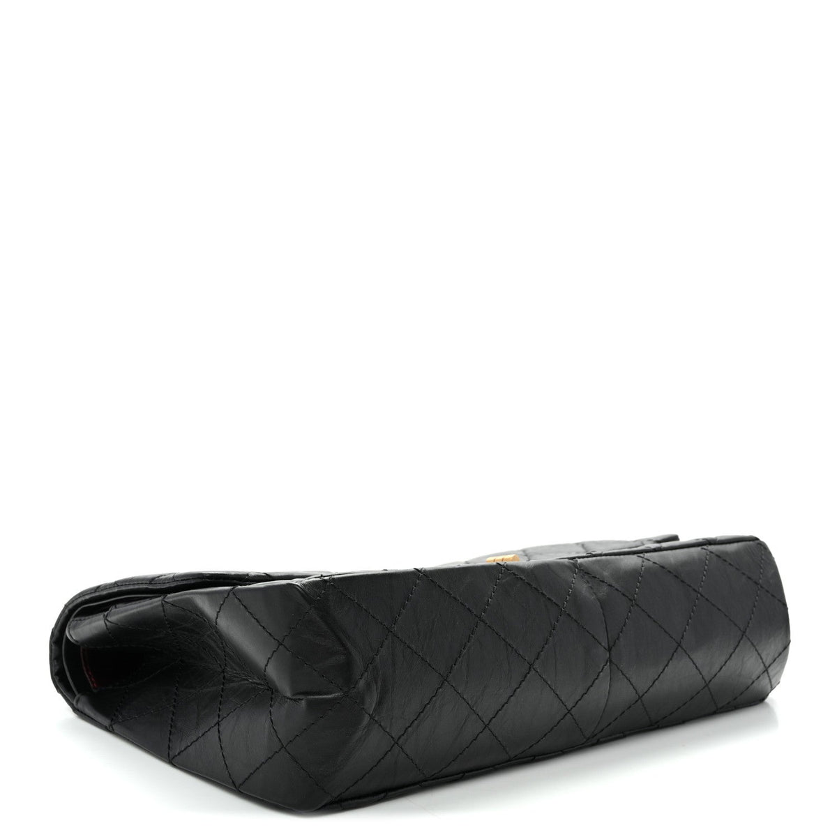 Quilted Calfskin Flap Shoulder Bag - Black