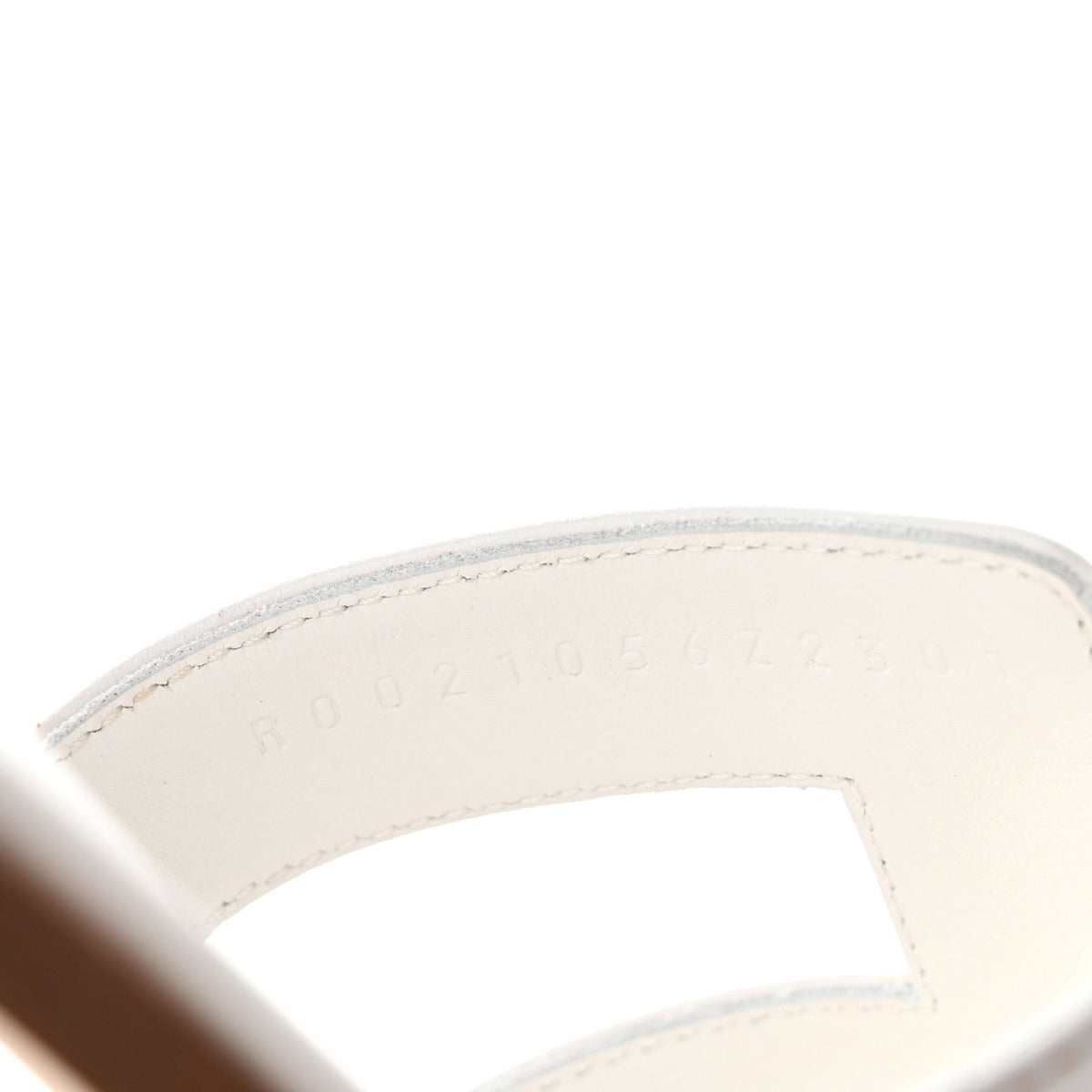 Hermes Box Calfskin Women's Oran Sandals 36 White