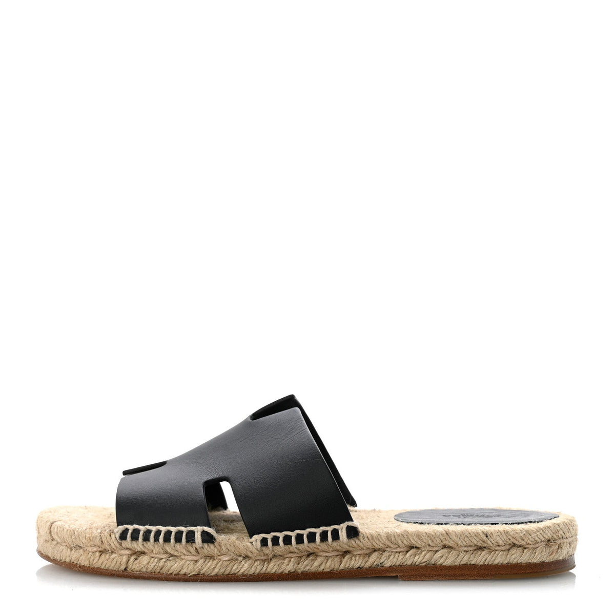 Calfskin Antigua Espadrille Sandals Black