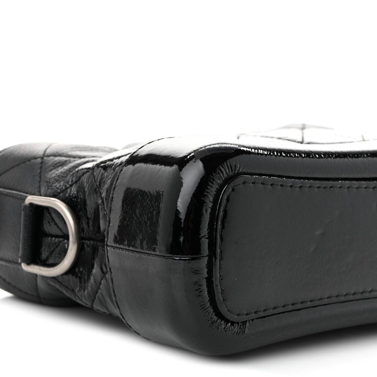 Small Quilted Goatskin Hobo Bag - Black