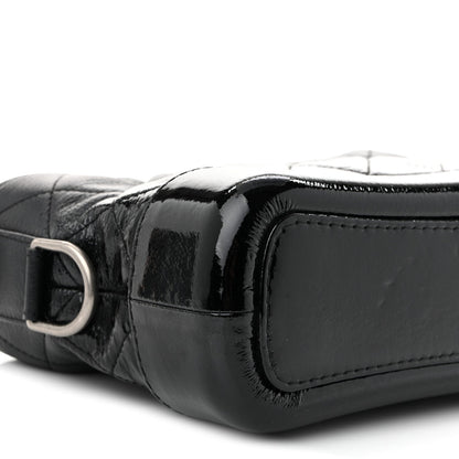 Small Quilted Goatskin Hobo Bag - Black