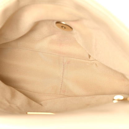 Medium Quilted Lambskin Flap Shoulder Bag - Beige