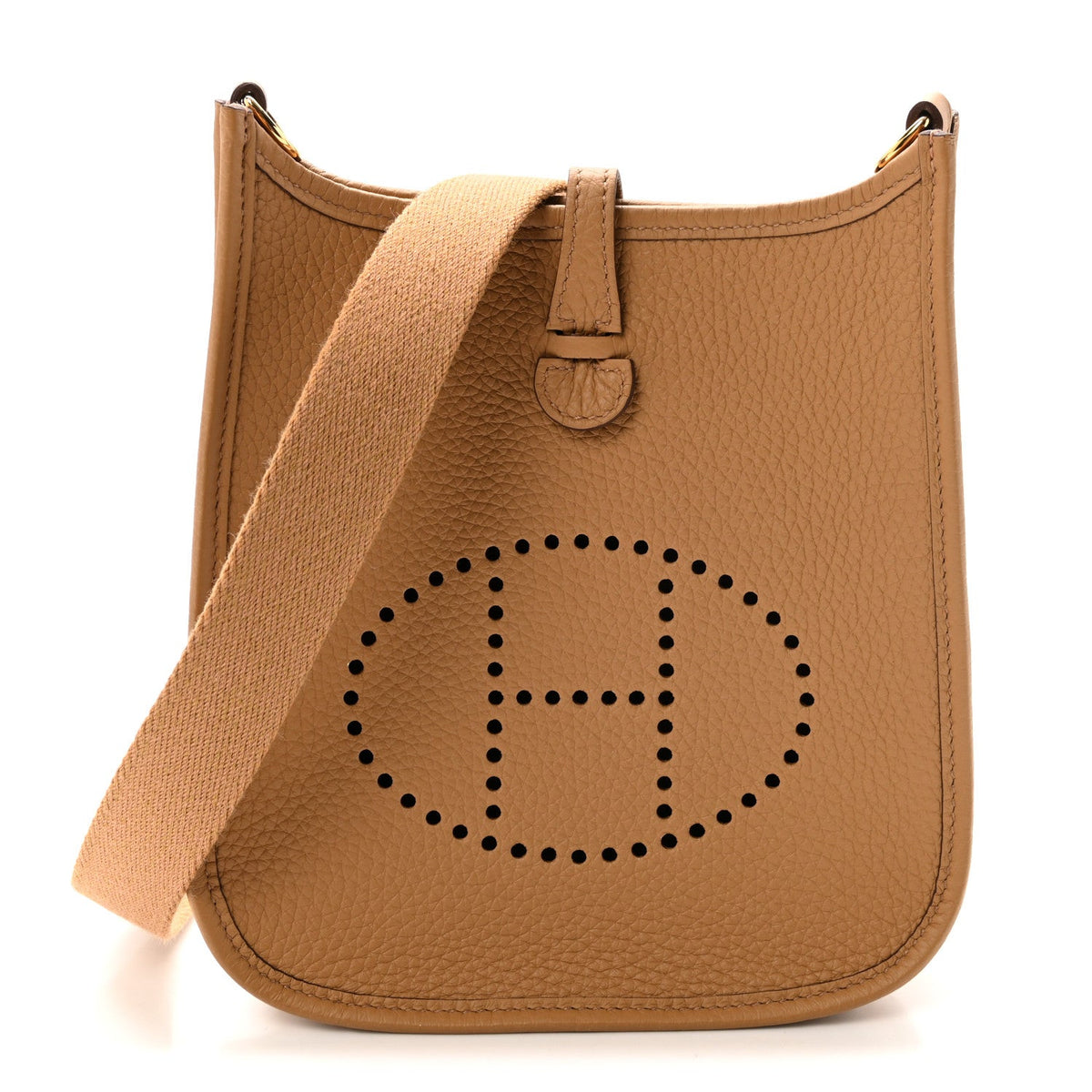 Taurillon Clemence Evelyne Tpm Biscuit Handbag