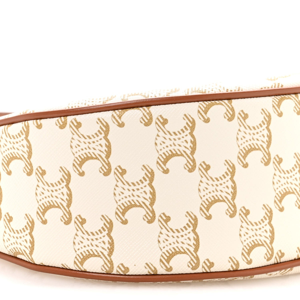 Calfskin Canvas Shoulder Bag - White