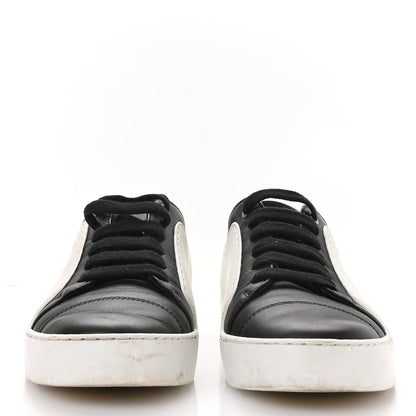Chanel Calfskin CC Women's Sneakers 36 Black White