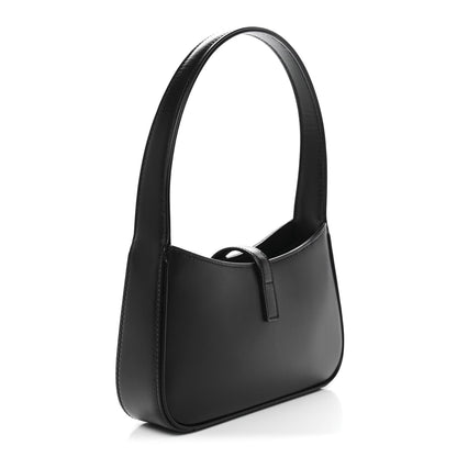 Mini Calfskin Hobo Bag - Black