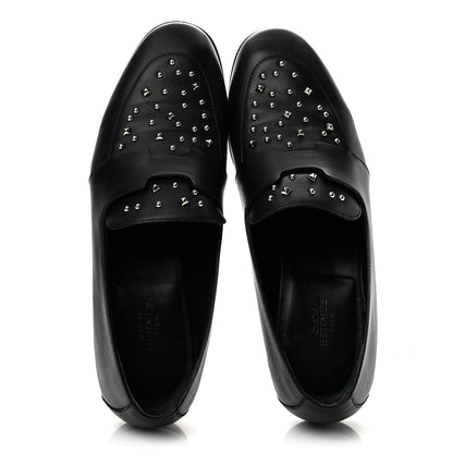 Hermes Calfskin Studded Ancora Women's Loafers