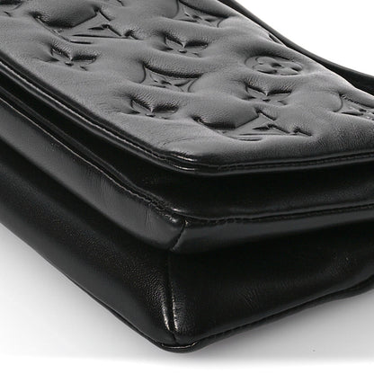 Lambskin Crossbody Bag - Black
