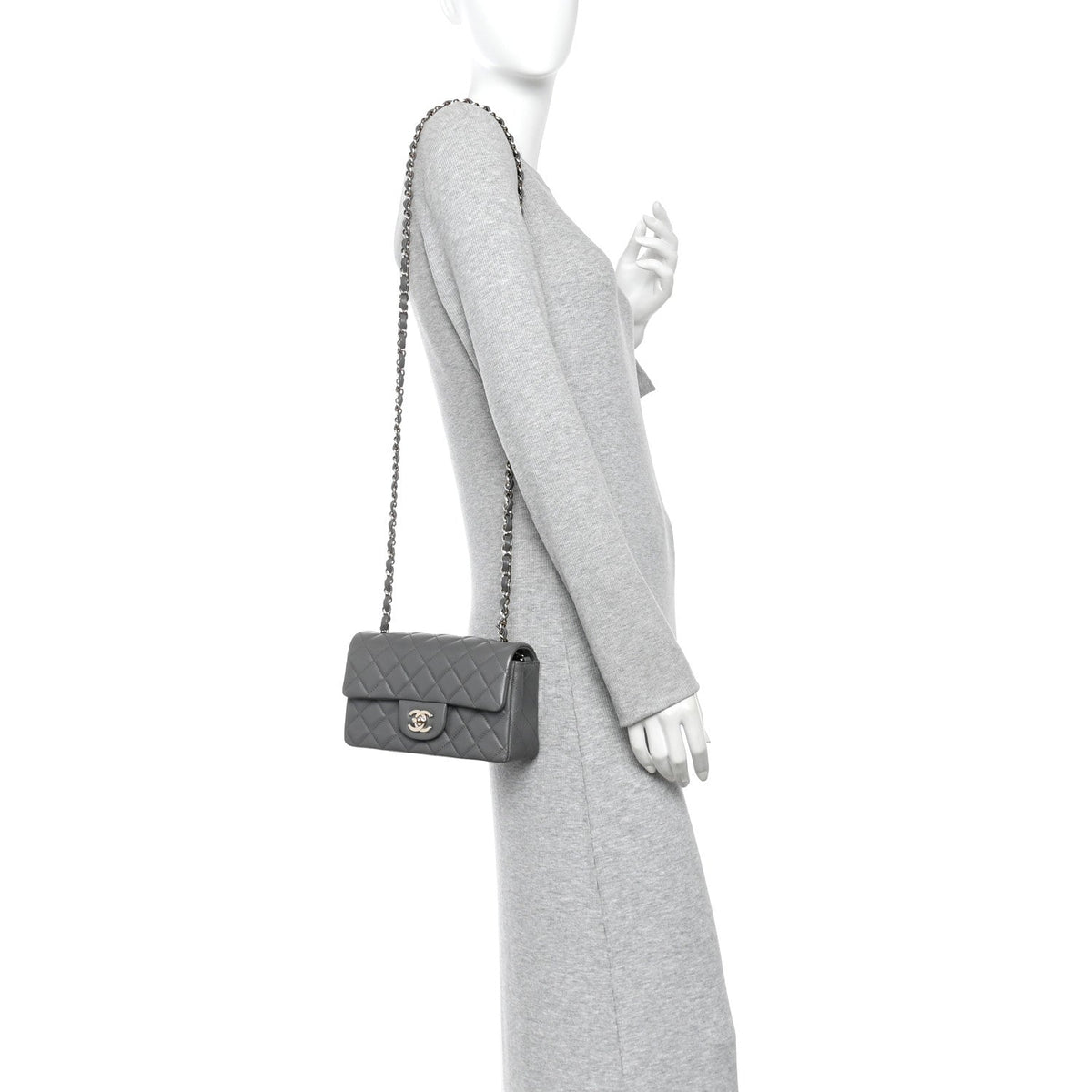 Mini Quilted Lambskin Flap Shoulder Bag - Tan