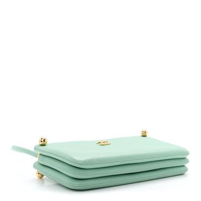 Calfskin Clutch Bag - Green