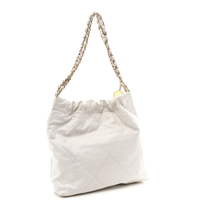 Small Quilted Calfskin Handbag - White