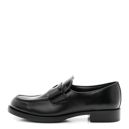 Prada Spazzolato Women's Loafers 38.5 Black