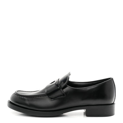 Prada Spazzolato Women's Loafers 38.5 Black