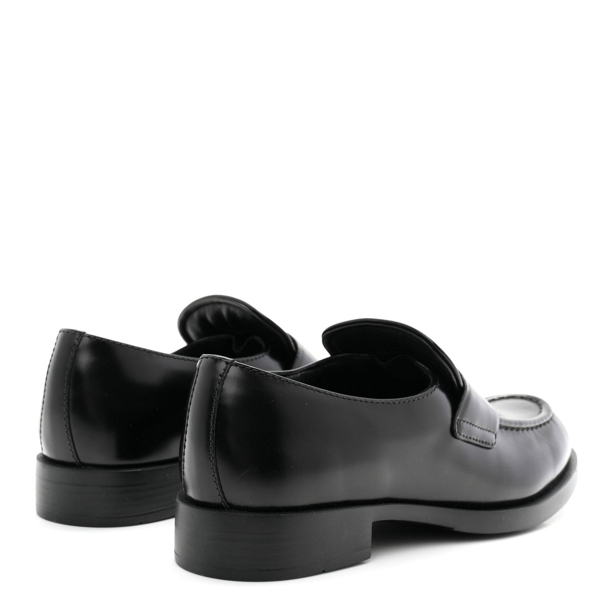 Prada Spazzolato Women's Loafers 38.5 Black