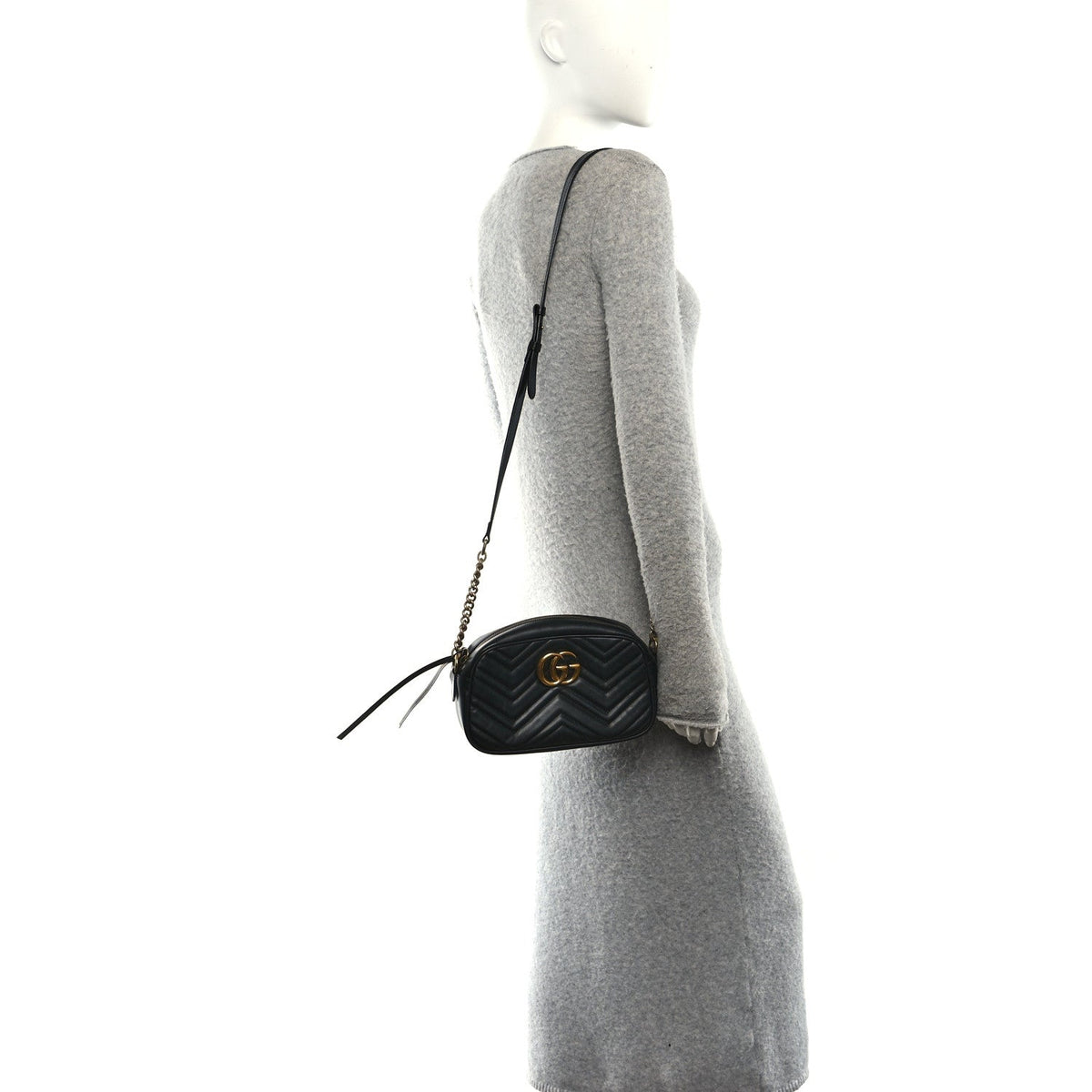 Small Calfskin Shoulder Bag - Black