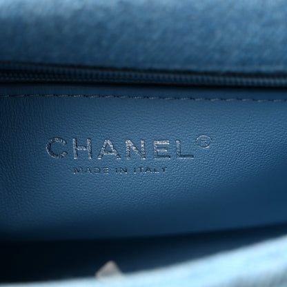 Mini Quilted Flap Shoulder Bag - Blue