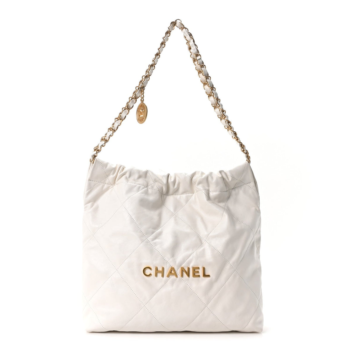 Small Quilted Calfskin Handbag - White