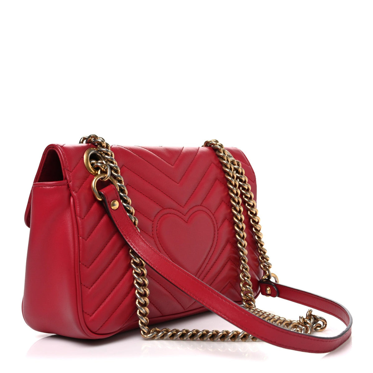 Small Calfskin Shoulder Bag - Red