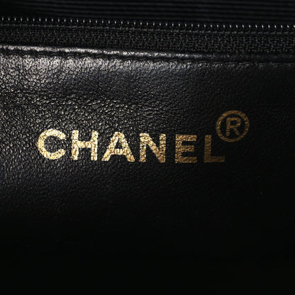Quilted Caviar Tote Bag - Black