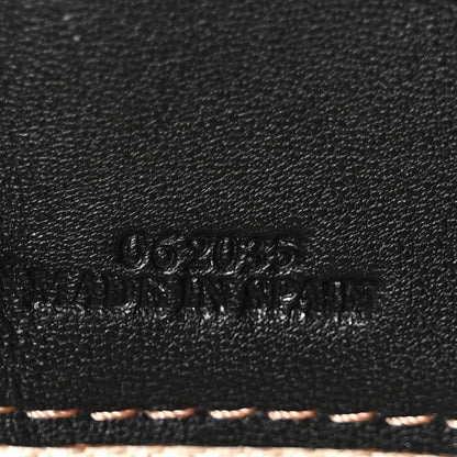 Mini Calfskin Canvas Shoulder Bag - Black