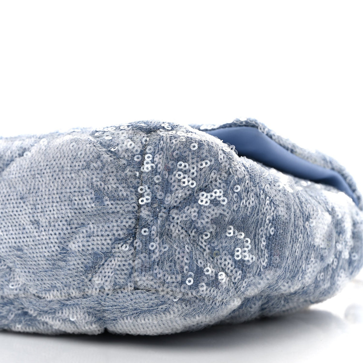 Medium Quilted Flap Shoulder Bag - Light Blue