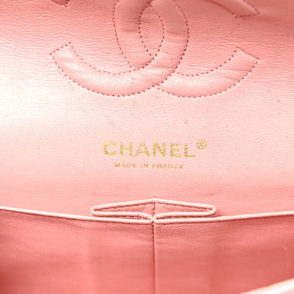 Medium Quilted Caviar Flap Shoulder Bag - Pink