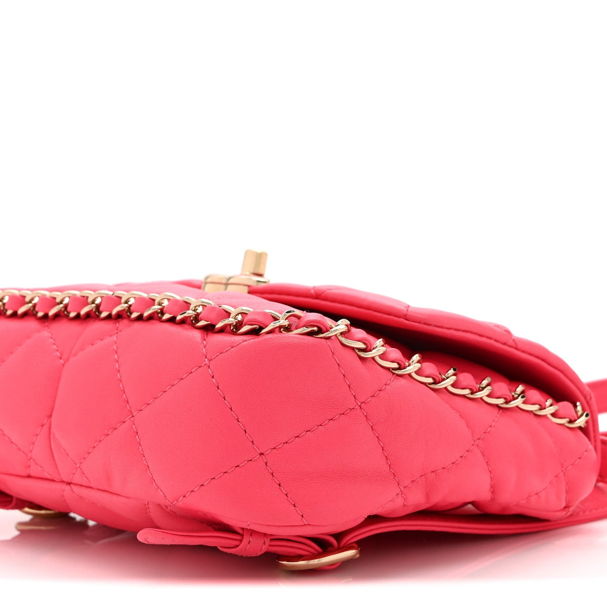 Quilted Lambskin Backpack - Pink
