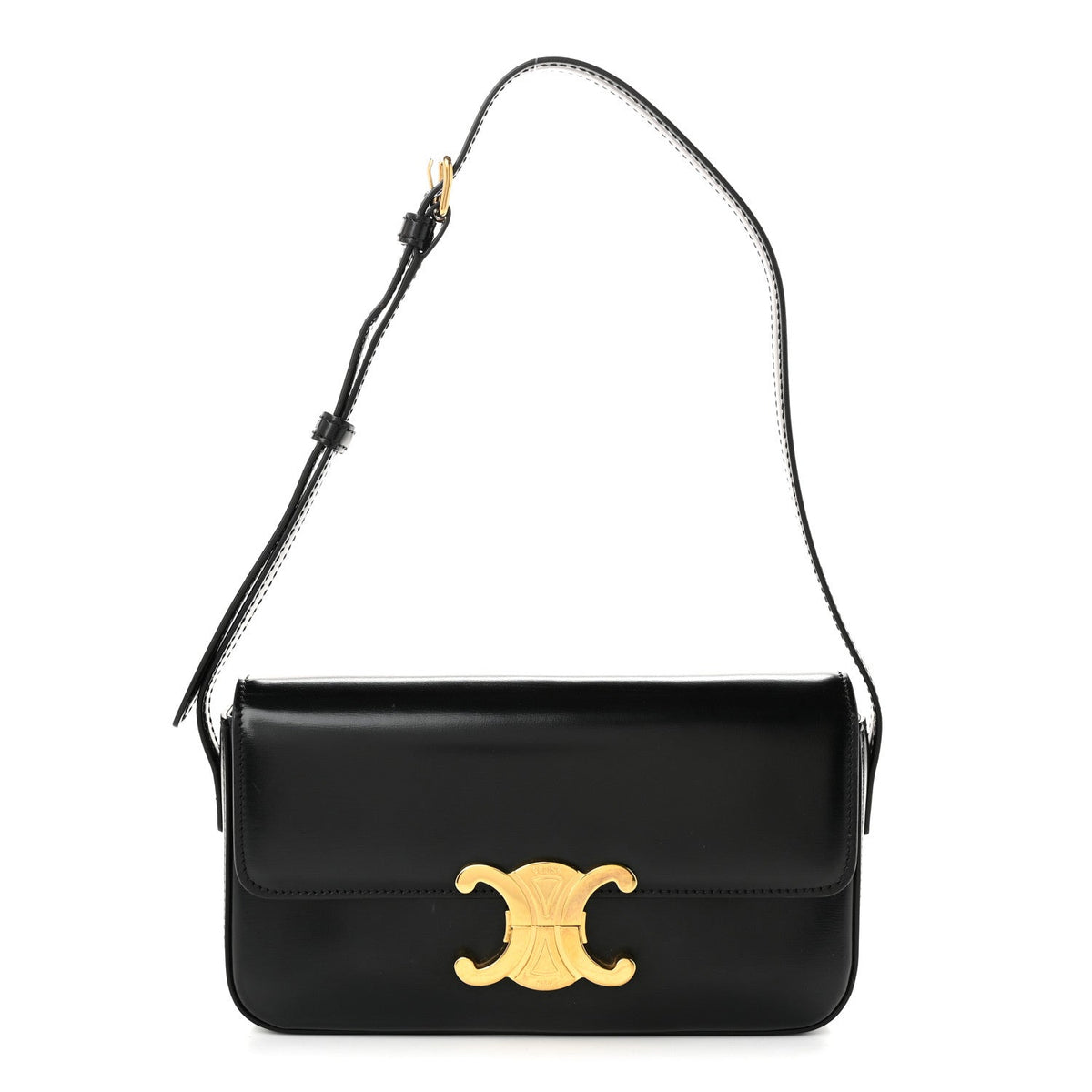 Calfskin Shoulder Bag - Black