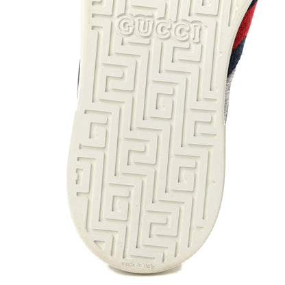Gucci Monogram Canvas Men's Web New Ace Sneakers 8 Dark Blue