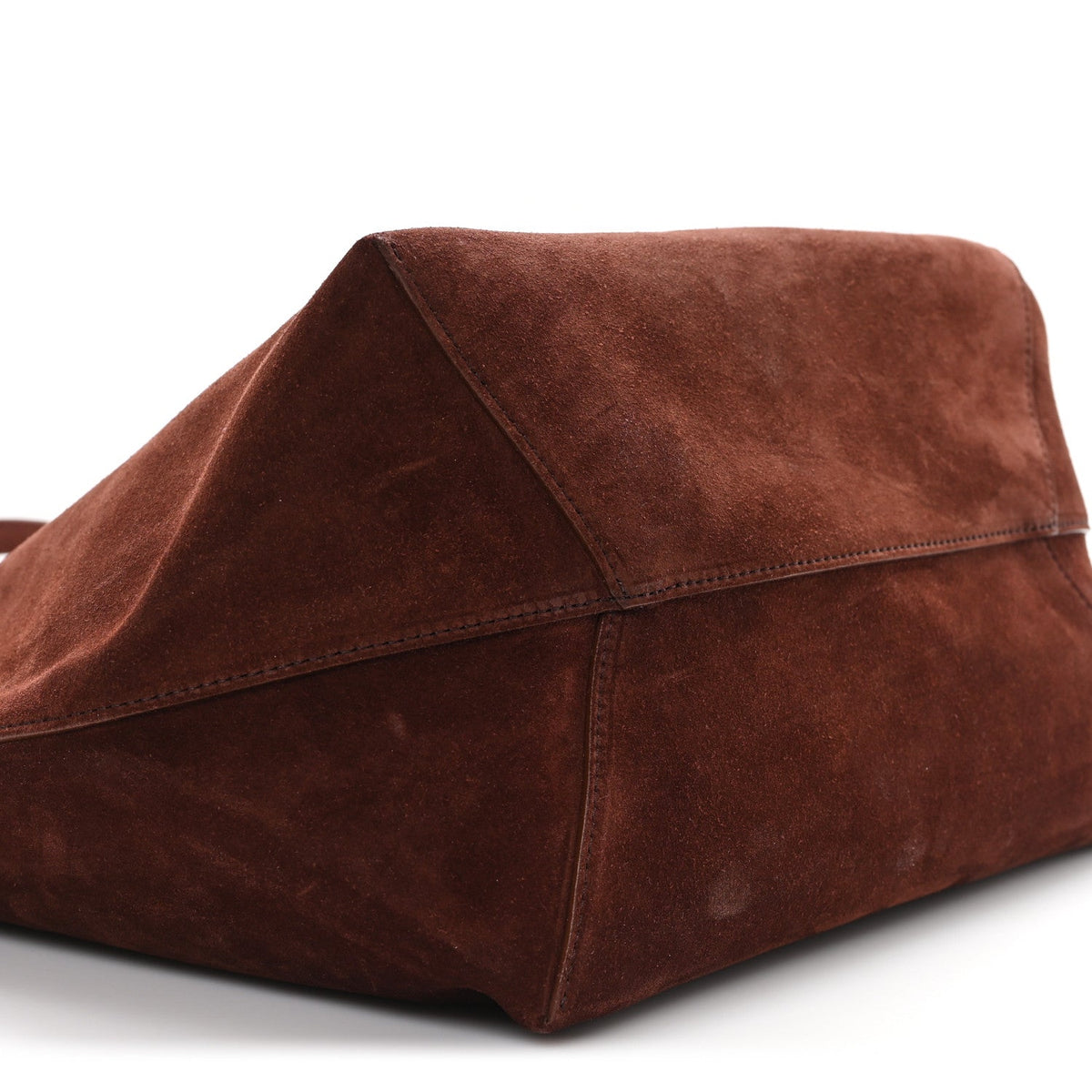 Suede Tote Bag - Chocolate