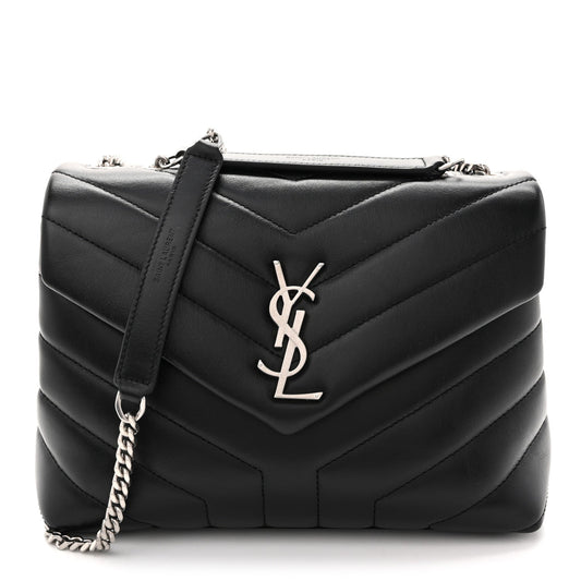 Small Quilted Calfskin Satchel Bag - Black