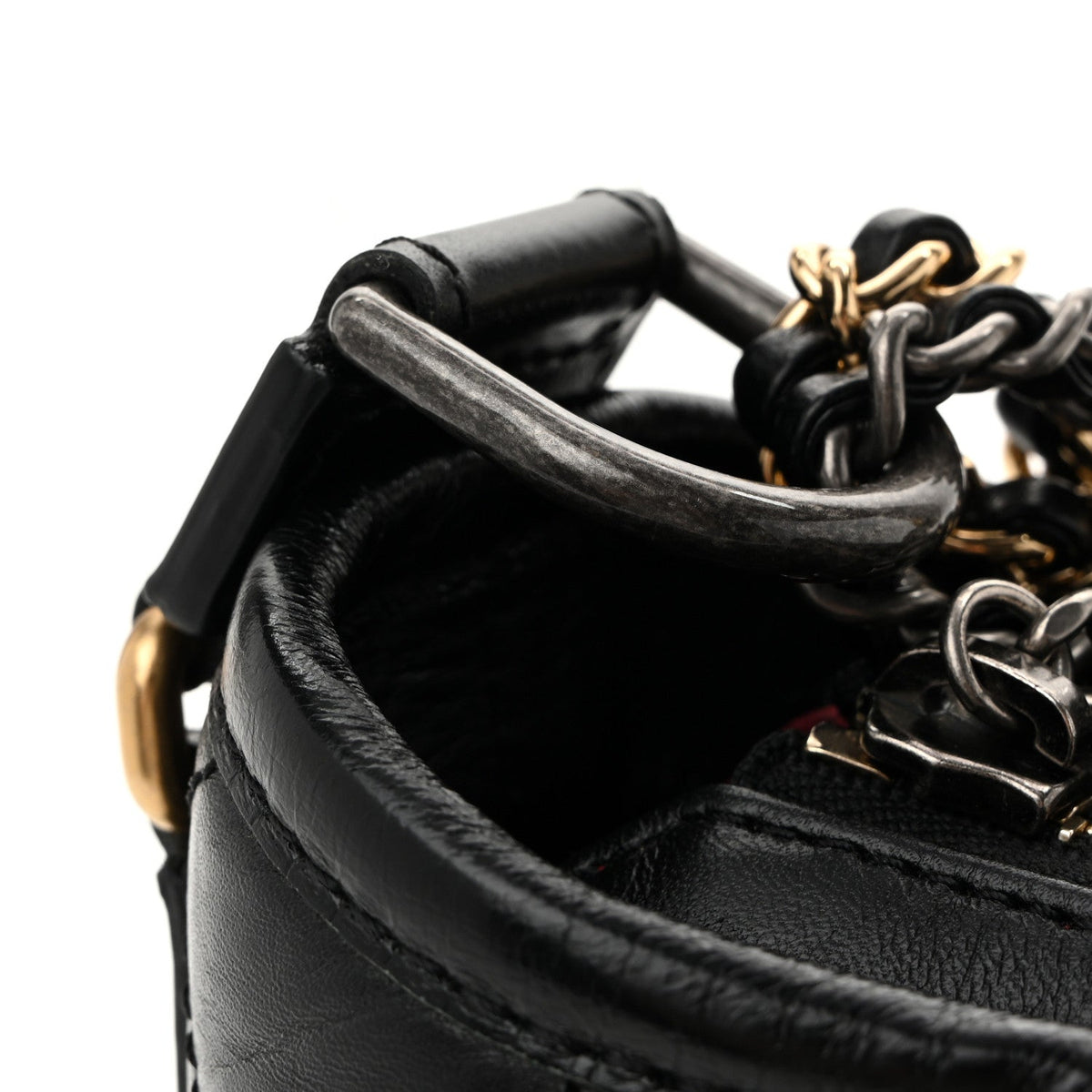 Small Quilted Calfskin Hobo Bag - Black